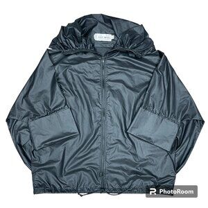 VTG Women's‎ ANDY JOHNS Windbreaker Black Nylon - Size Large